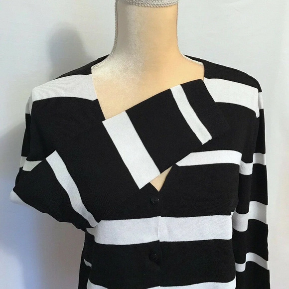 Vintage Due per Due Striped Cardigan M - Picture 4 of 7